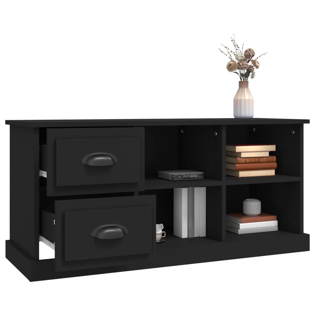 TV ormarić crni 102x35,5x47,5 cm od konstruiranog drva