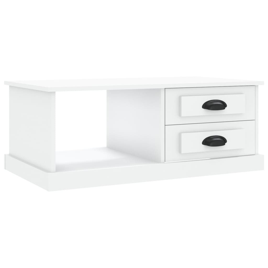 Stolić za kavu bijeli 90 x 50 x 35 cm od konstruiranog drva