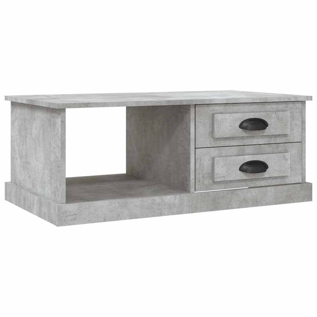 Stolić za kavu boja betona 90x50x35 cm konstruirano drvo