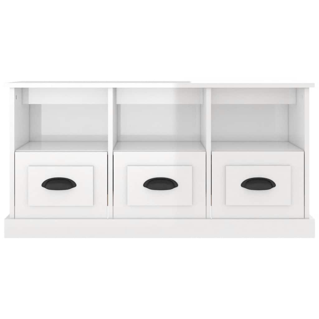 TV ormarić sjajni bijeli 100x35x50 cm od konstruiranog drva