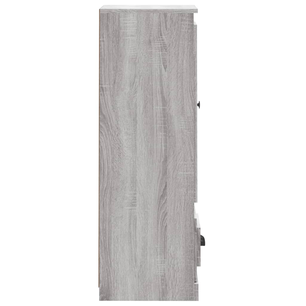 Visoka komoda siva sonome 36x35,5x103,5 cm konstruiranog drva