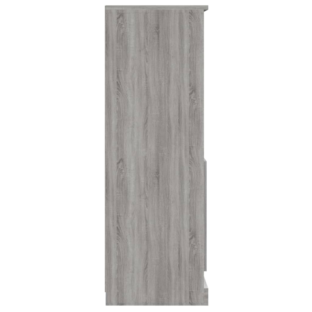 Visoka komoda siva sonome 60x35,5x103,5 cm konstruiranog drva