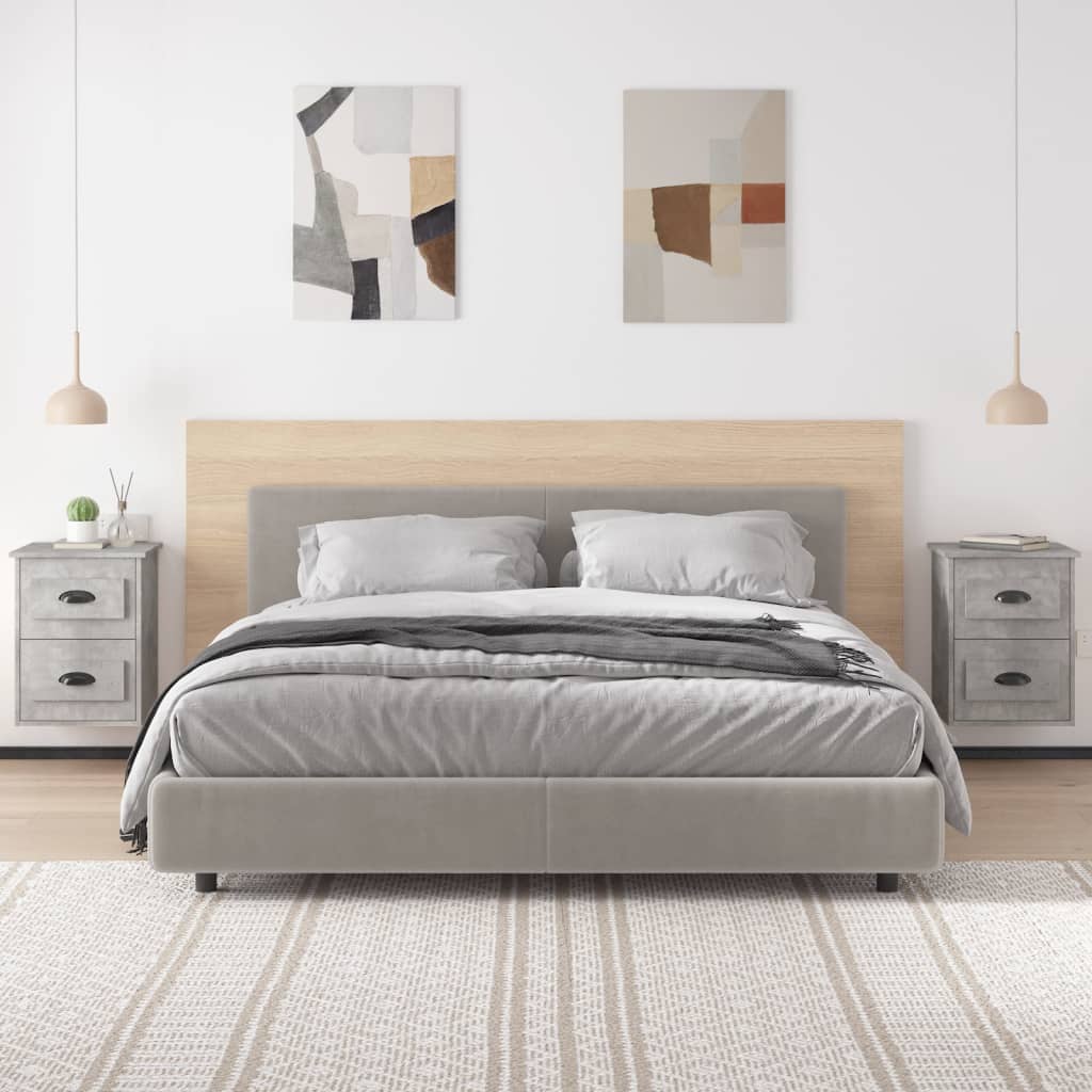 Zidni noćni ormarići 2 kom siva boja betona 41,5x36x53 cm