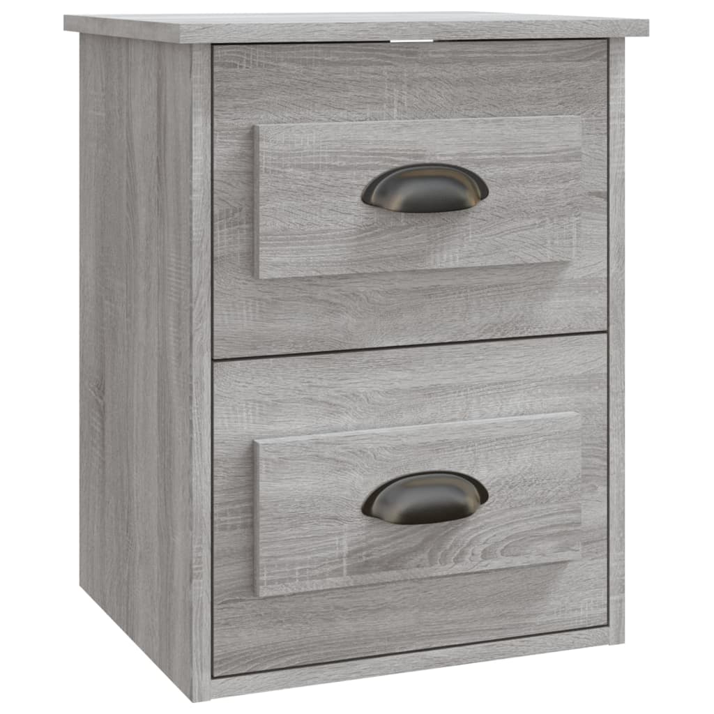 Zidni noćni ormarići 2 kom Boja sivog hrasta sonome 41,5x36x53