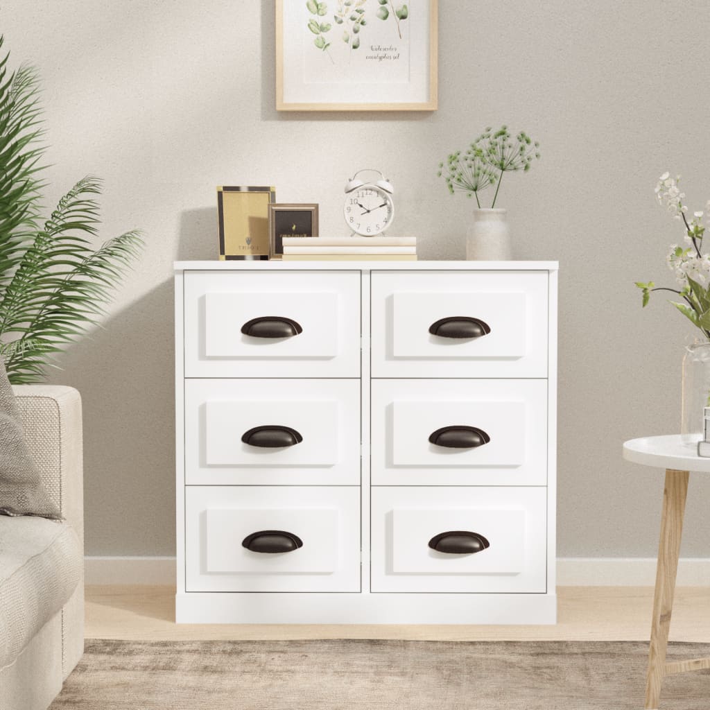 Komoda bijela 70 x 35,5 x 67,5 cm od konstruiranog drva