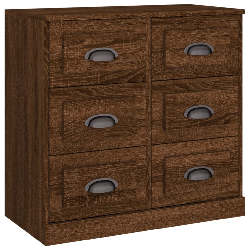 Komoda smeđi hrast 70x35,5x67,5 cm konstruirano drvo