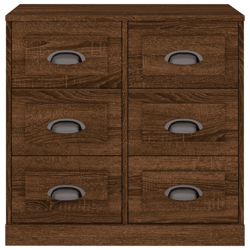 Komoda smeđi hrast 70x35,5x67,5 cm konstruirano drvo