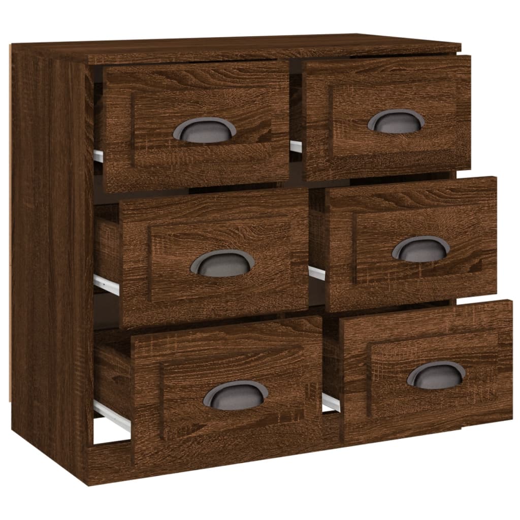 Komoda smeđi hrast 70x35,5x67,5 cm konstruirano drvo
