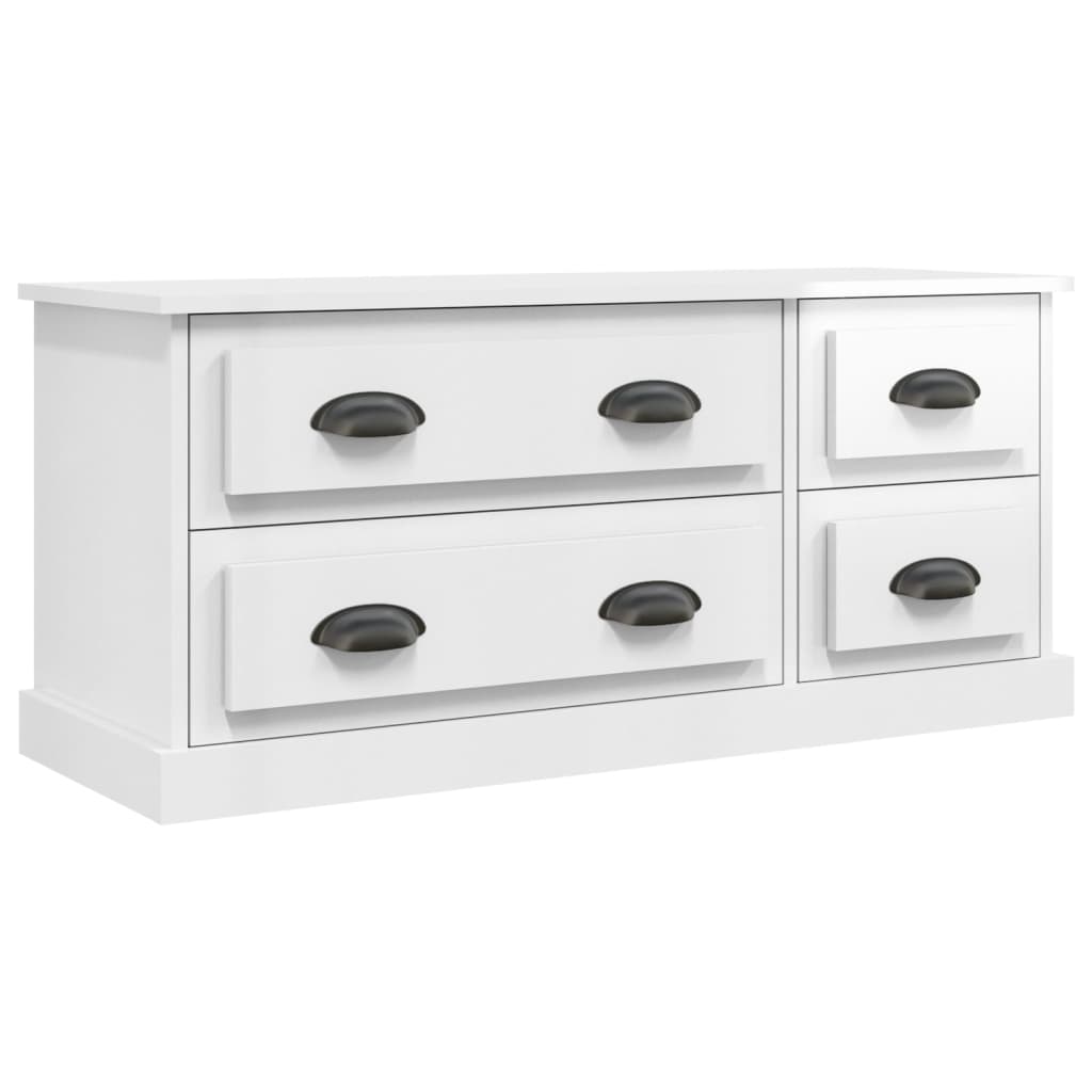 TV ormarić sjajni bijeli 100x35,5x45 cm od konstruiranog drva