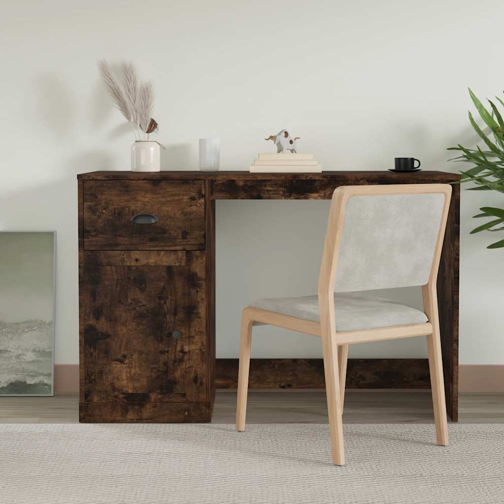 Radni stol s ladicom boja hrasta 115x50x75 cm konstruirano drvo