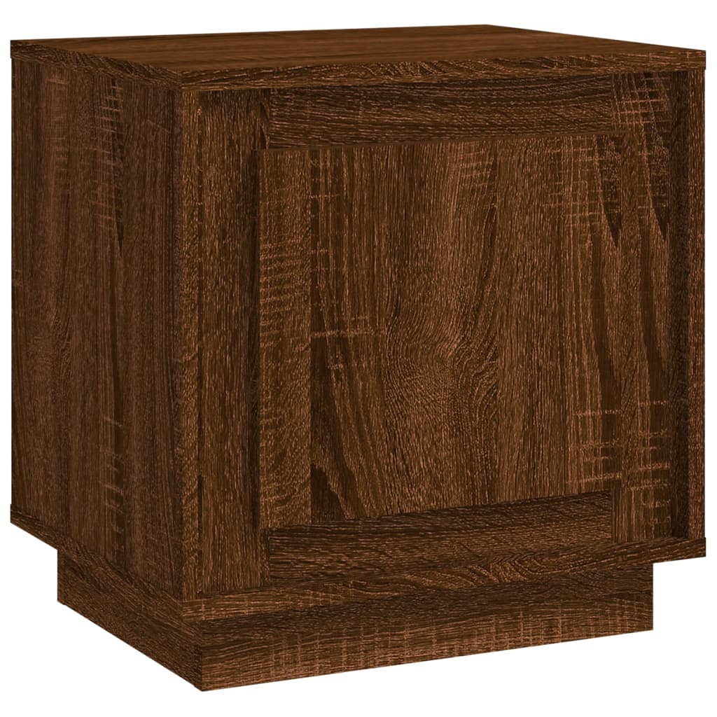 Noćni ormarić smeđeg hrasta 44x35x45 cm konstruirano drvo