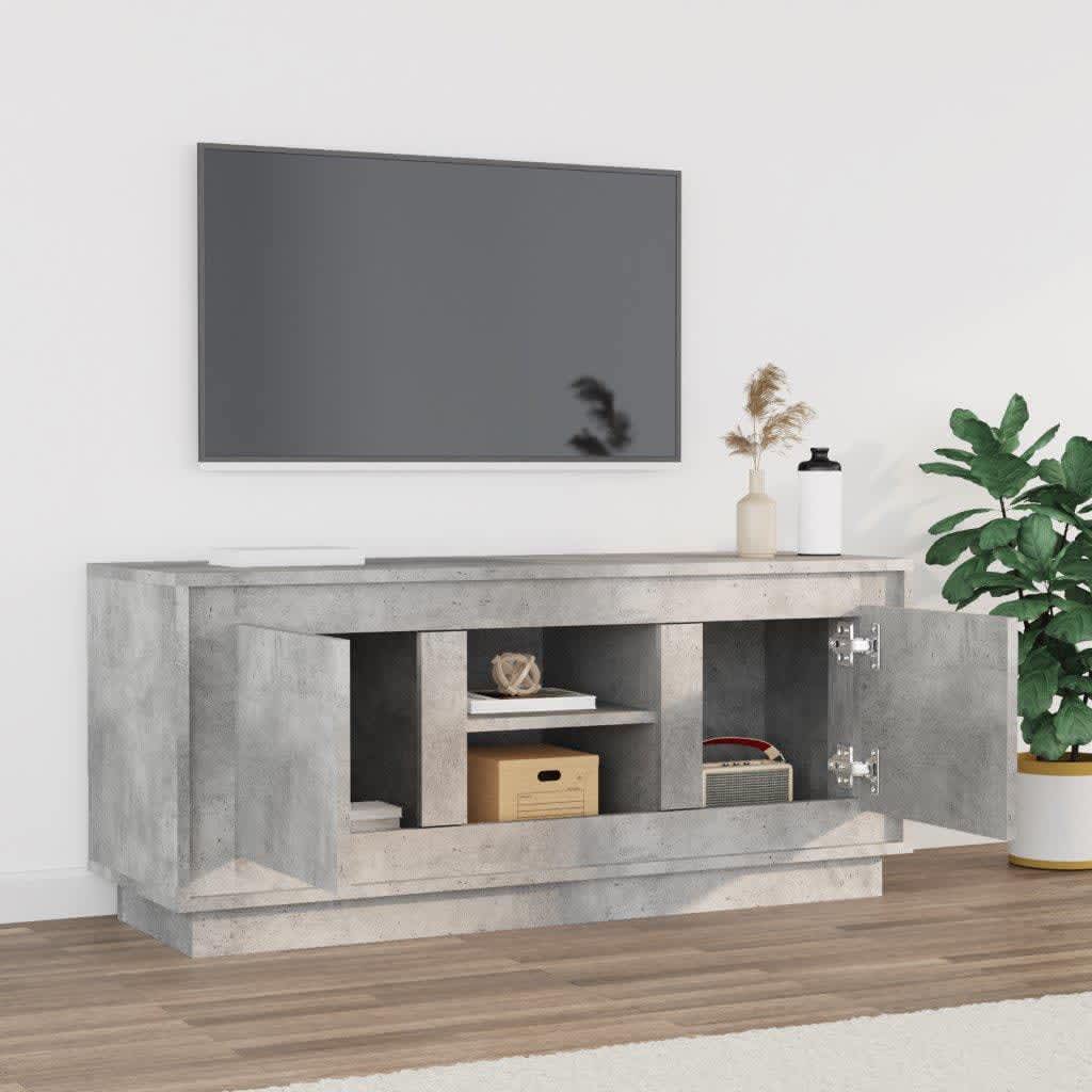 TV ormarić boja betona 102x35x45 cm od konstruiranog drva