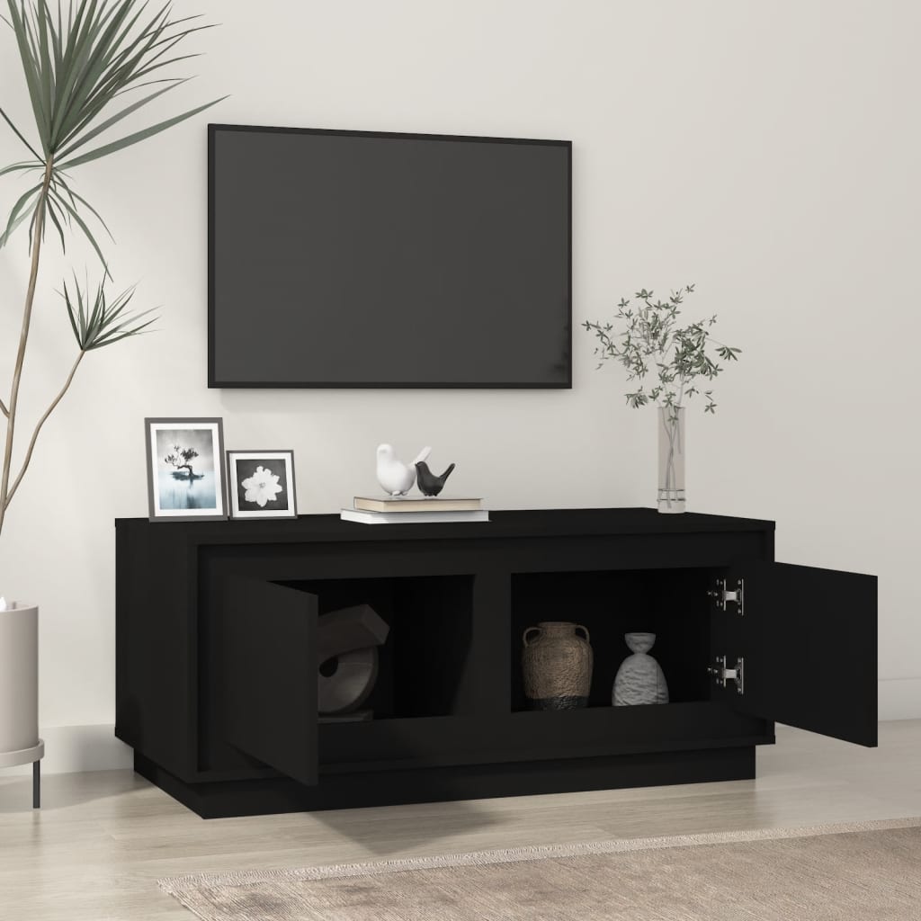 Stolić za kavu crni 102x50x44 cm od konstruiranog drva