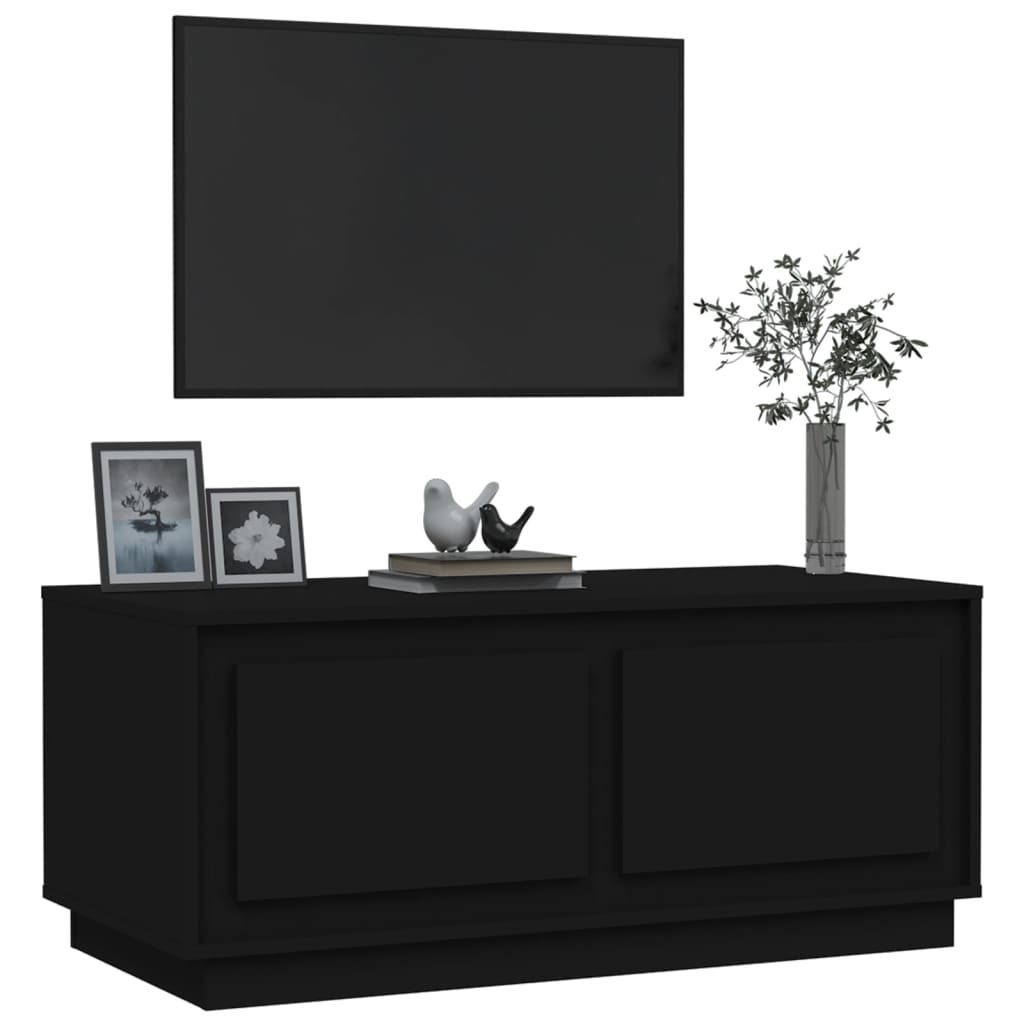 Stolić za kavu crni 102x50x44 cm od konstruiranog drva