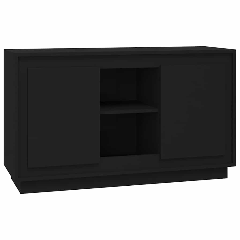 Komoda crna 102 x 35 x 60 cm od konstruiranog drva