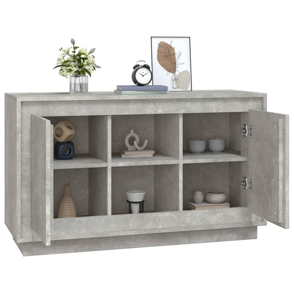 Komoda siva boja betona 102x35x60 cm od konstruiranog drva