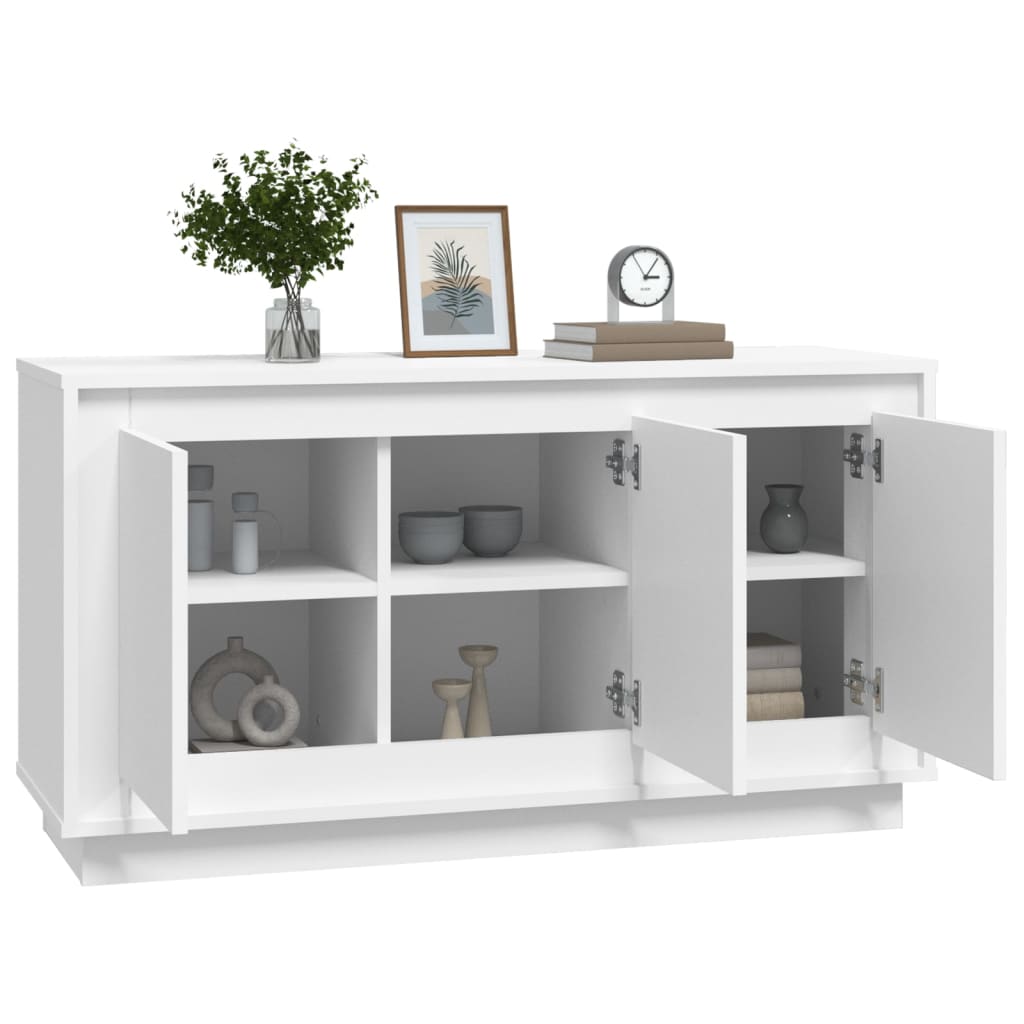 Komoda bijela 102 x 35 x 55 cm od konstruiranog drva