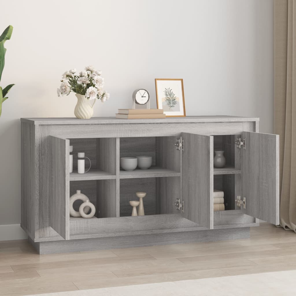 Komoda sivog hrasta sonome 102x35x55 cm od konstruiranog drva