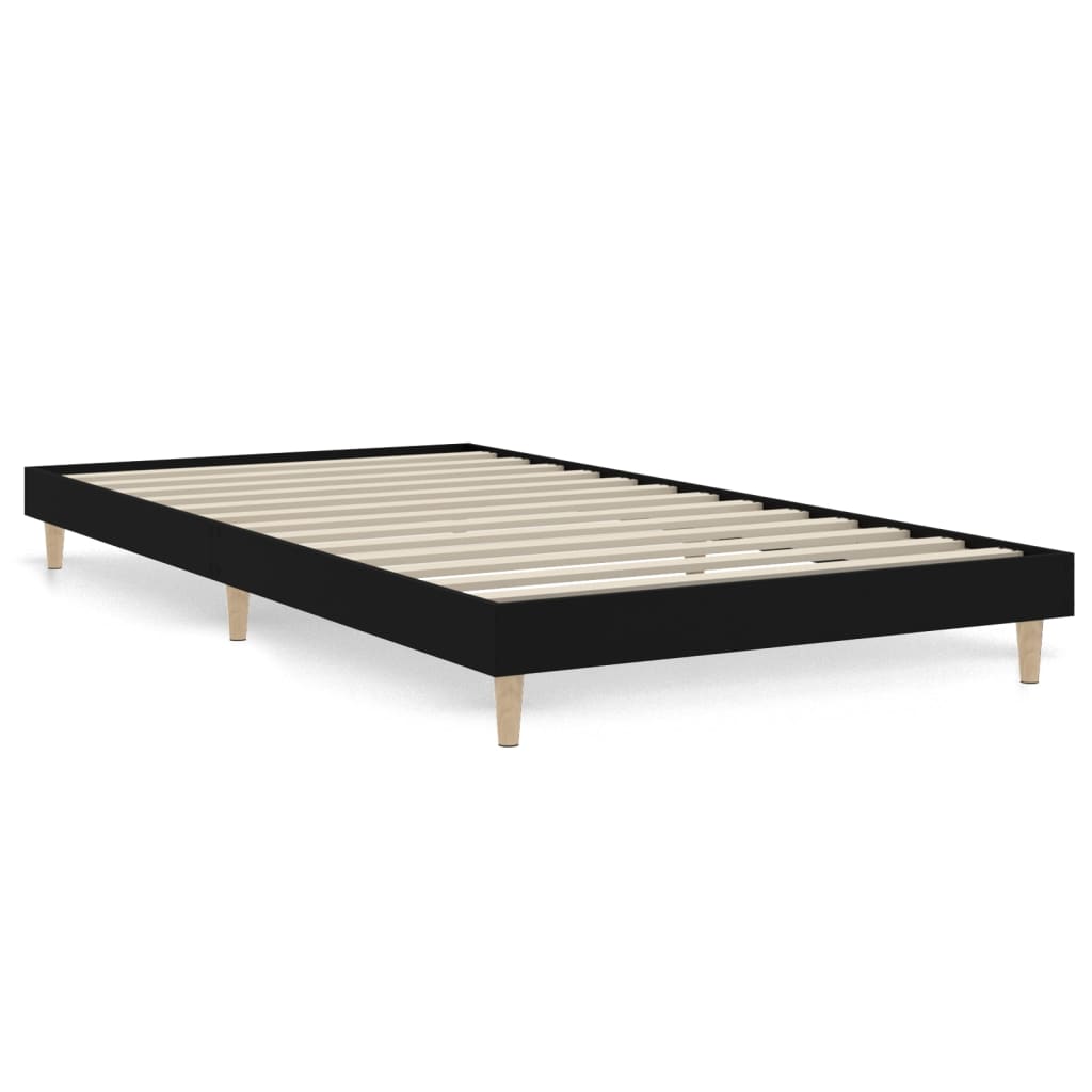 Okvir za krevet crni 100x200 cm konstruirano drvo