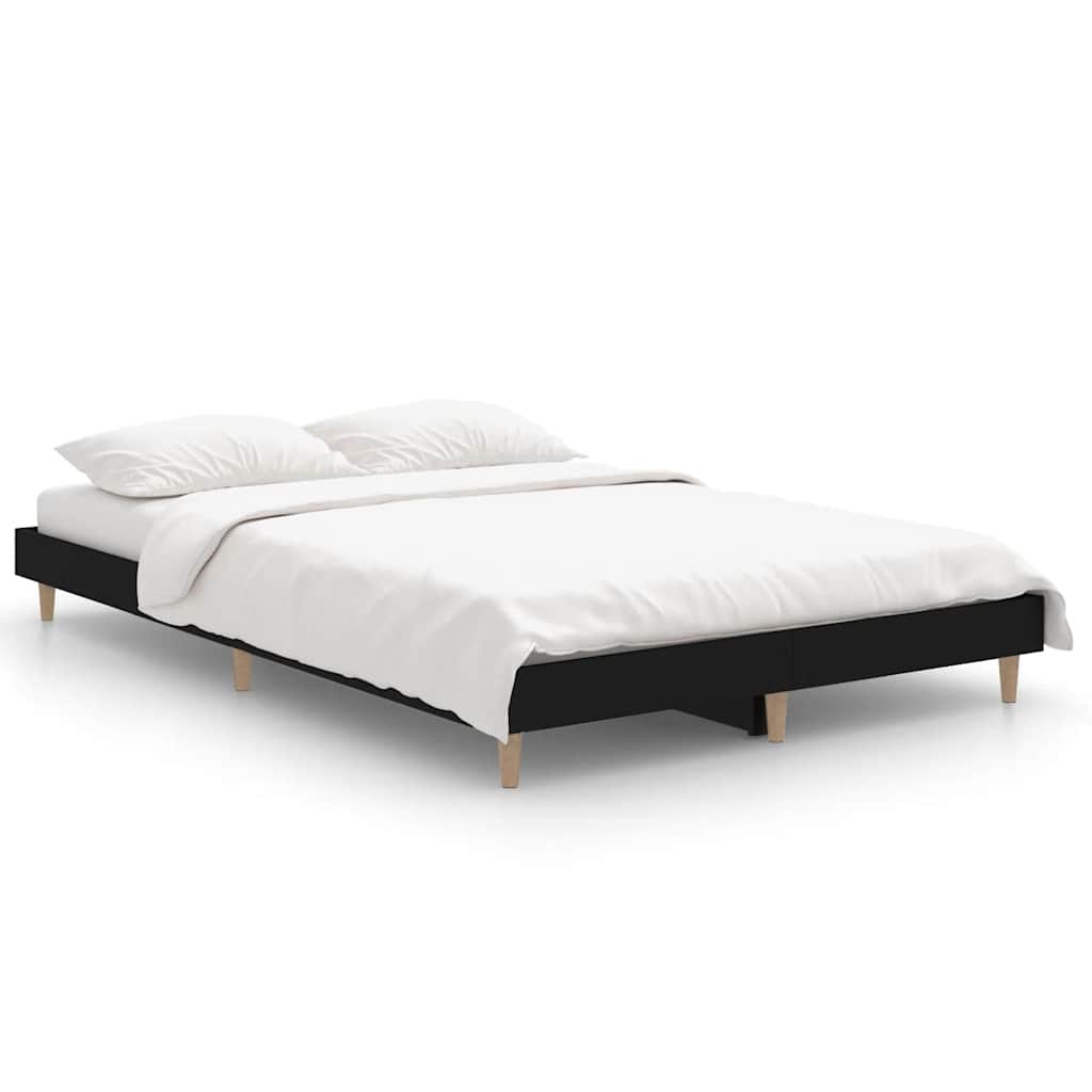 Okvir za krevet crni 120x190 cm konstruirano drvo