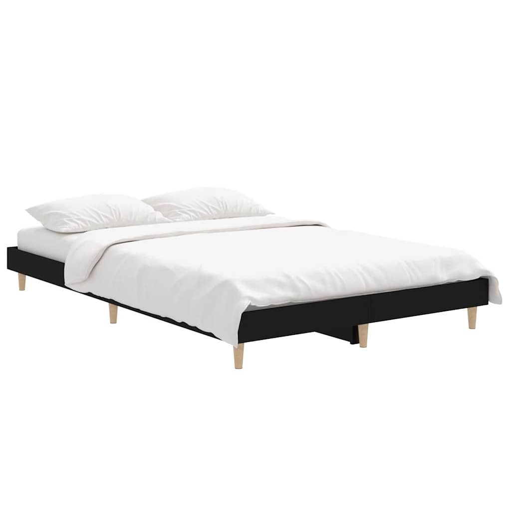 Okvir za krevet crni 120x190 cm konstruirano drvo