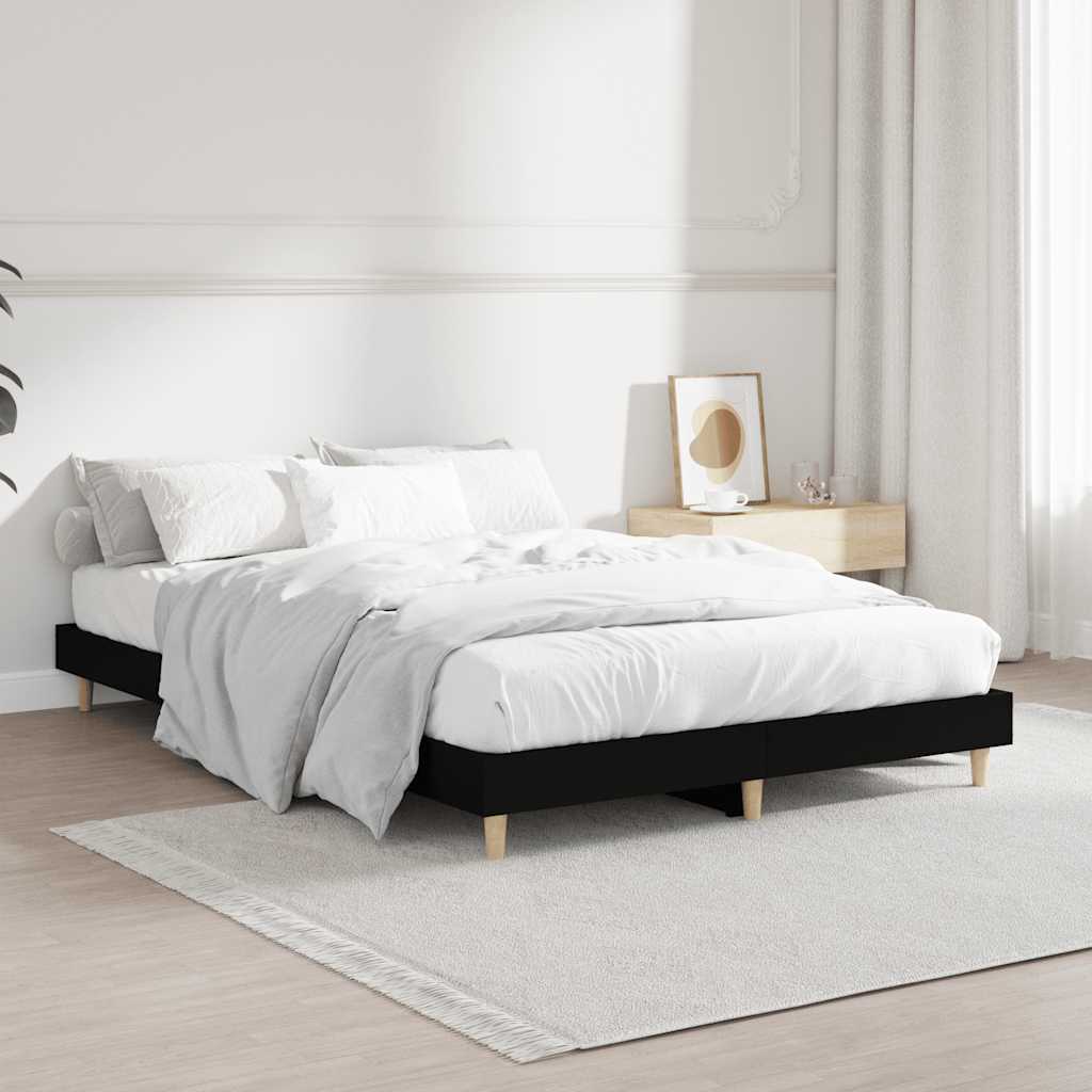 Okvir za krevet crni 120x190 cm konstruirano drvo