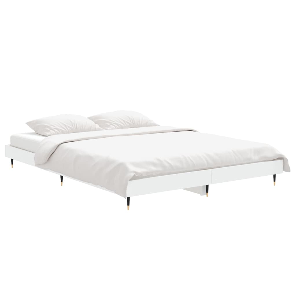 Okvir za krevet bijela 140x190 cm konstruirano drvo