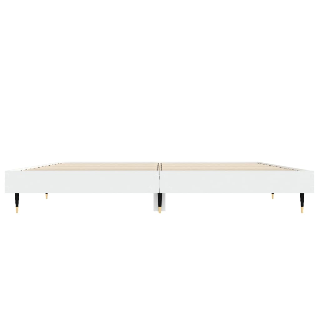 Okvir za krevet bijela 140x190 cm konstruirano drvo