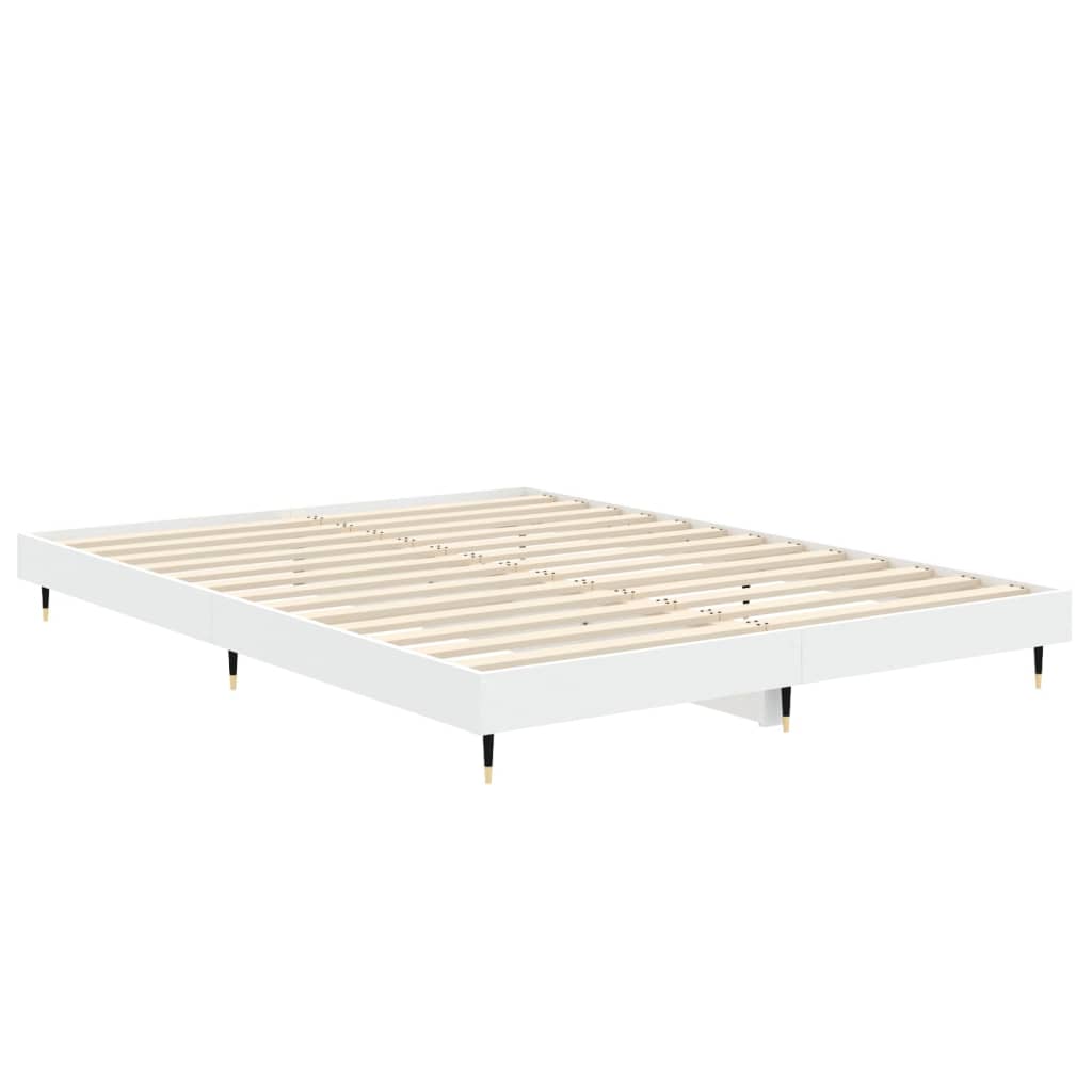 Okvir za krevet bijeli 135x190 cm konstruirano drvo