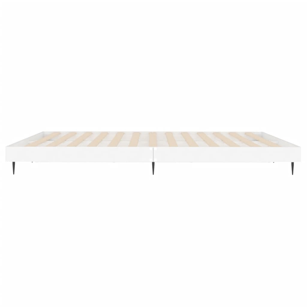 Okvir za krevet bijeli 200 x 200 cm od konstruiranog drva