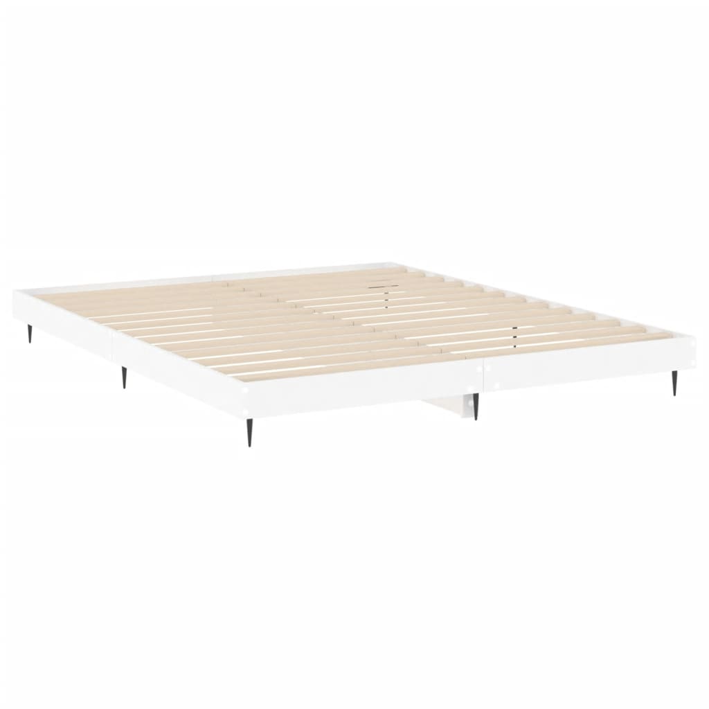 Okvir za krevet bijeli 120 x 200 cm konstruirano drvo