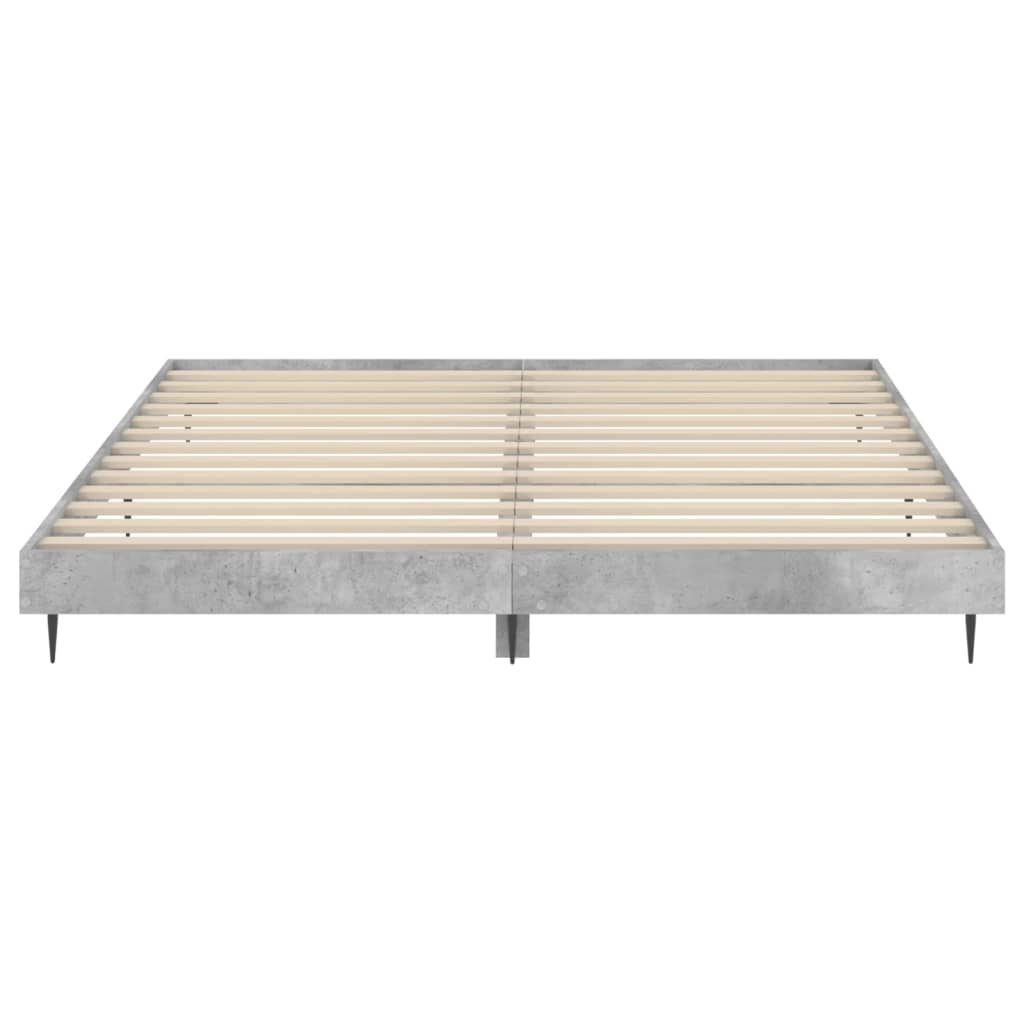Okvir kreveta siva boja betona 120x200 cm od konstruiranog drva