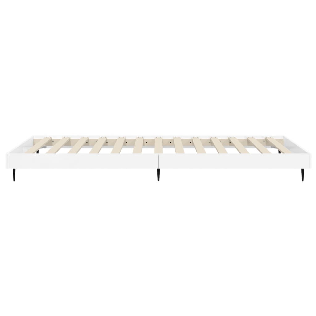 Okvir za krevet visoki sjaj bijeli 90x200 cm konstruirano drvo