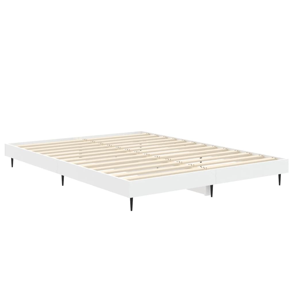 Okvir za krevet bijeli 135x190 cm konstruirano drvo