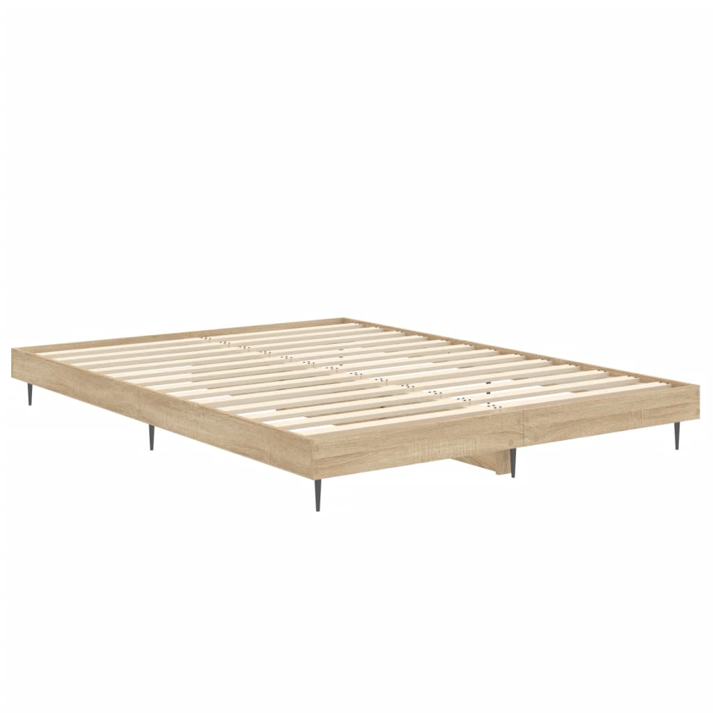 Okvir za krevet boja hrasta 135x190 cm od konstruiranog drva