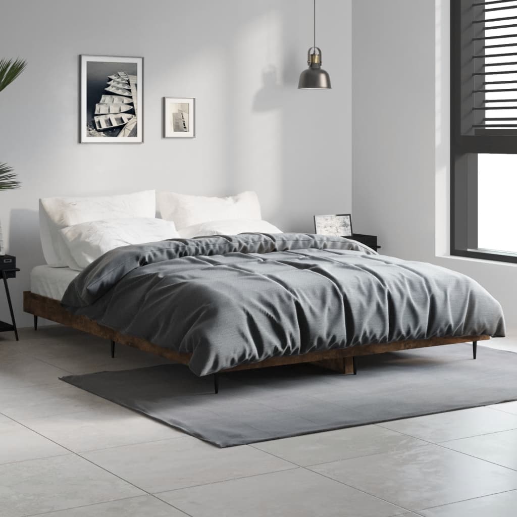 Okvir za krevet boja hrasta 135x190 cm konstruirano drvo