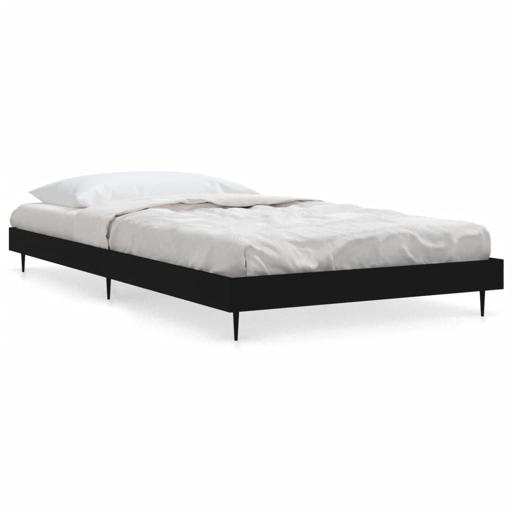 Okvir za krevet crni 90 x 190 cm od konstruiranog drva
