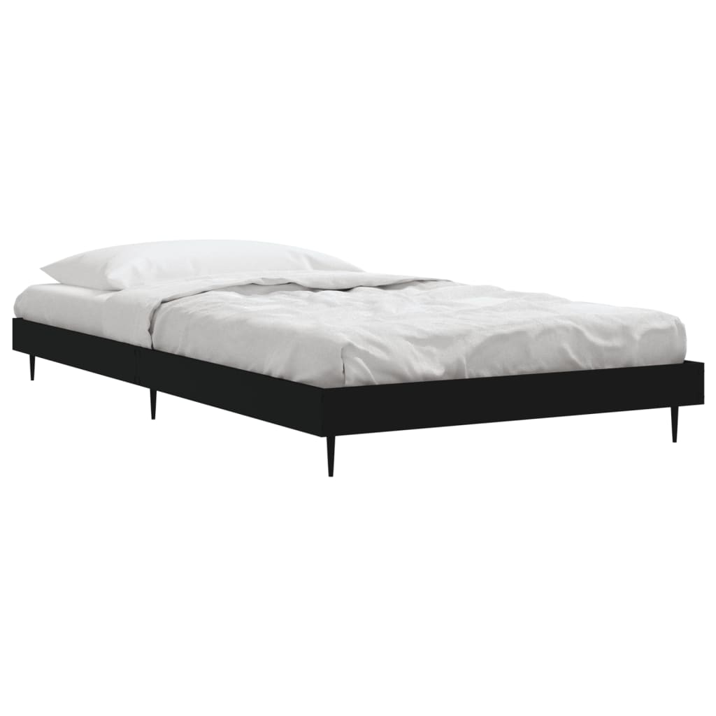Okvir za krevet crni 90 x 190 cm od konstruiranog drva