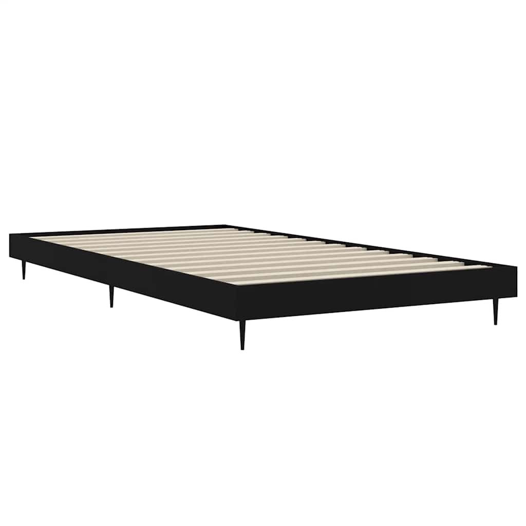 Okvir za krevet crni 90 x 190 cm od konstruiranog drva