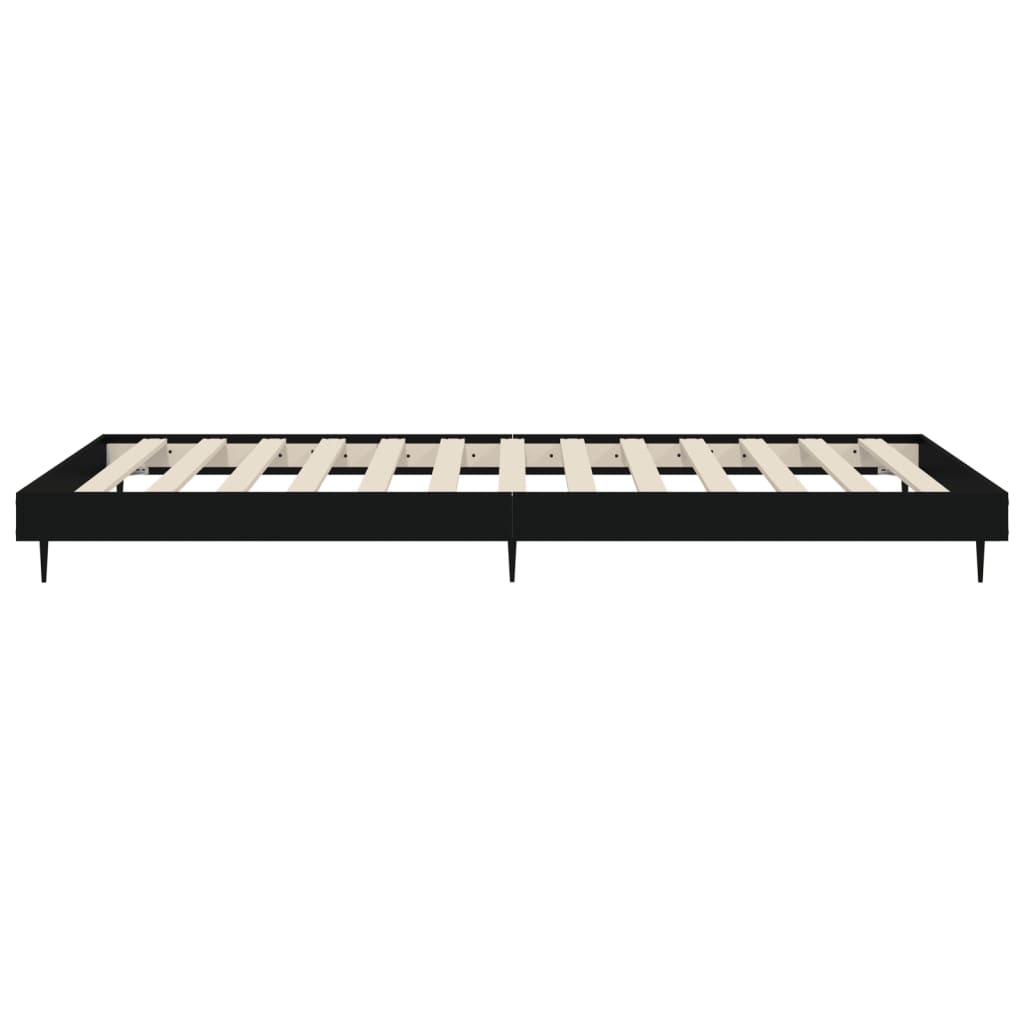 Okvir za krevet crni 90 x 190 cm od konstruiranog drva