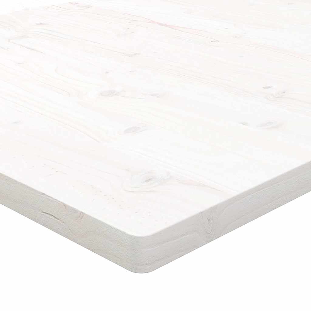 Ploča za stol bijela 80x80x2,5 cm masivna borovina četvrtasta