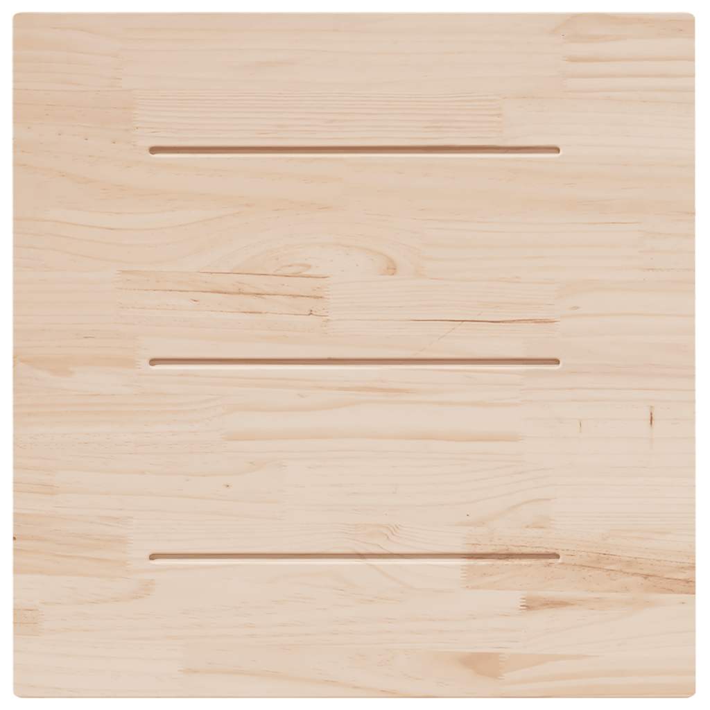 Ploča za stol bijela 90x90x2,5 cm masivna borovina četvrtasta