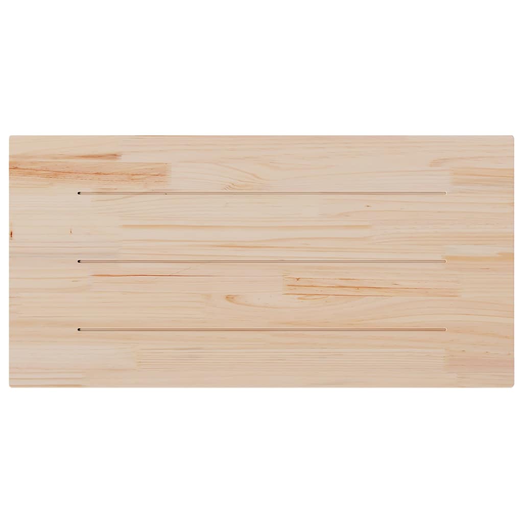 Ploča za stol bijela 100x50x2,5 cm masivna borovina pravokutna