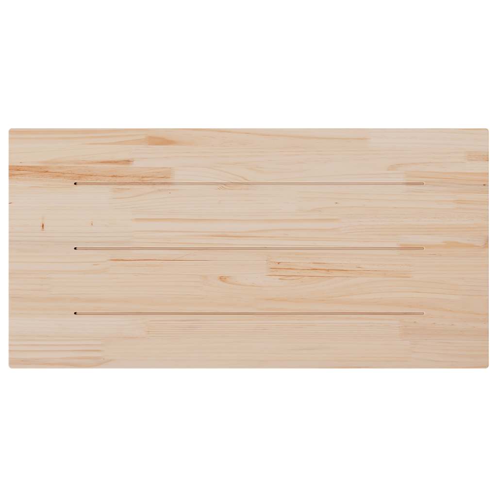 Ploča za stol bijela 110x55x2,5 cm masivna borovina pravokutna
