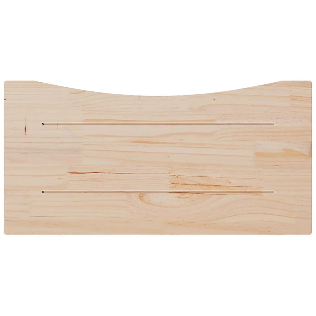Ploča za radni stol bijela 80 x 40 x 2,5 cm od masivne borovine