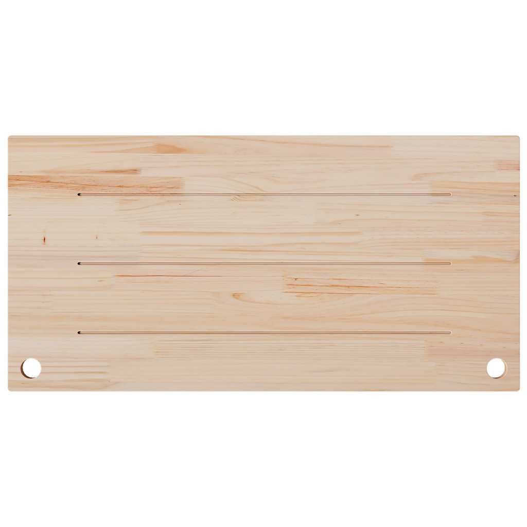 Ploča za radni stol bijela 100x50x2,5 cm od masivne borovine