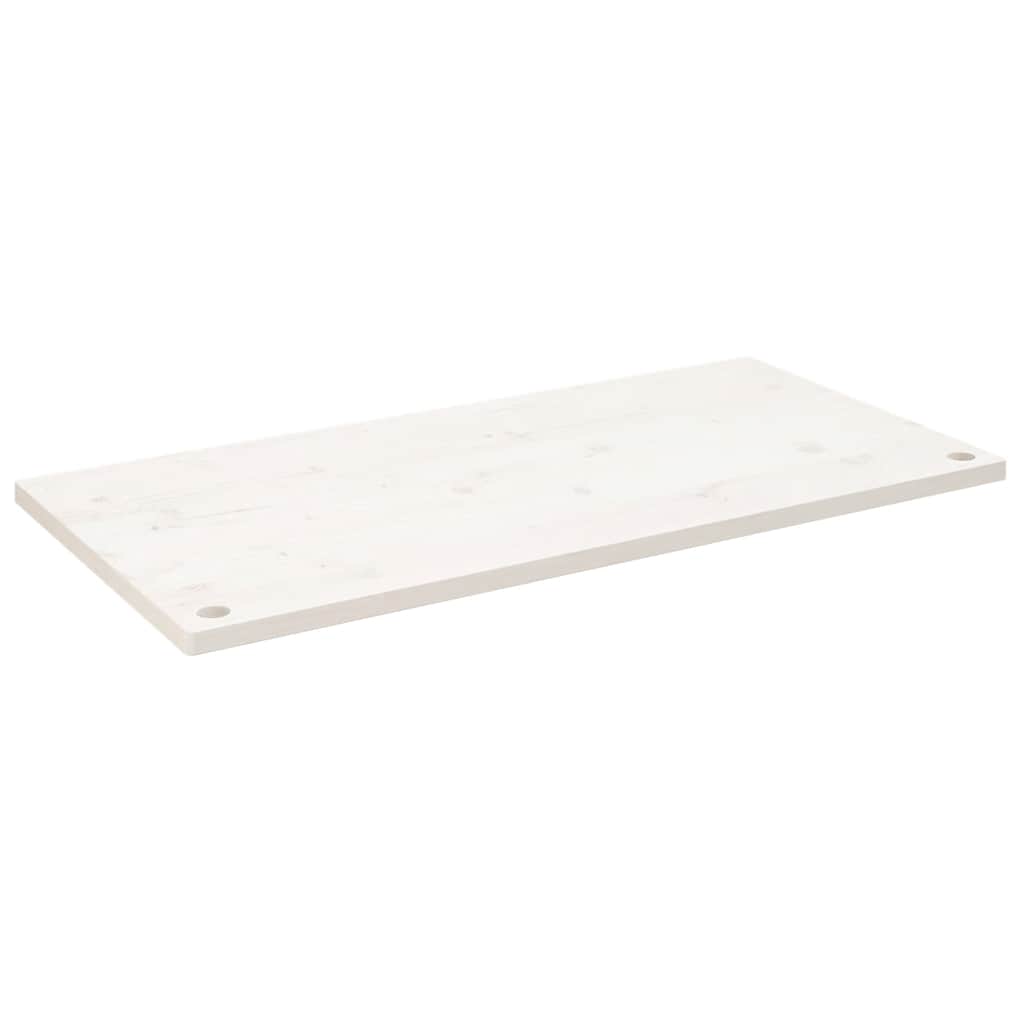 Ploča za radni stol bijela 110x55x2,5 cm od masivne borovine