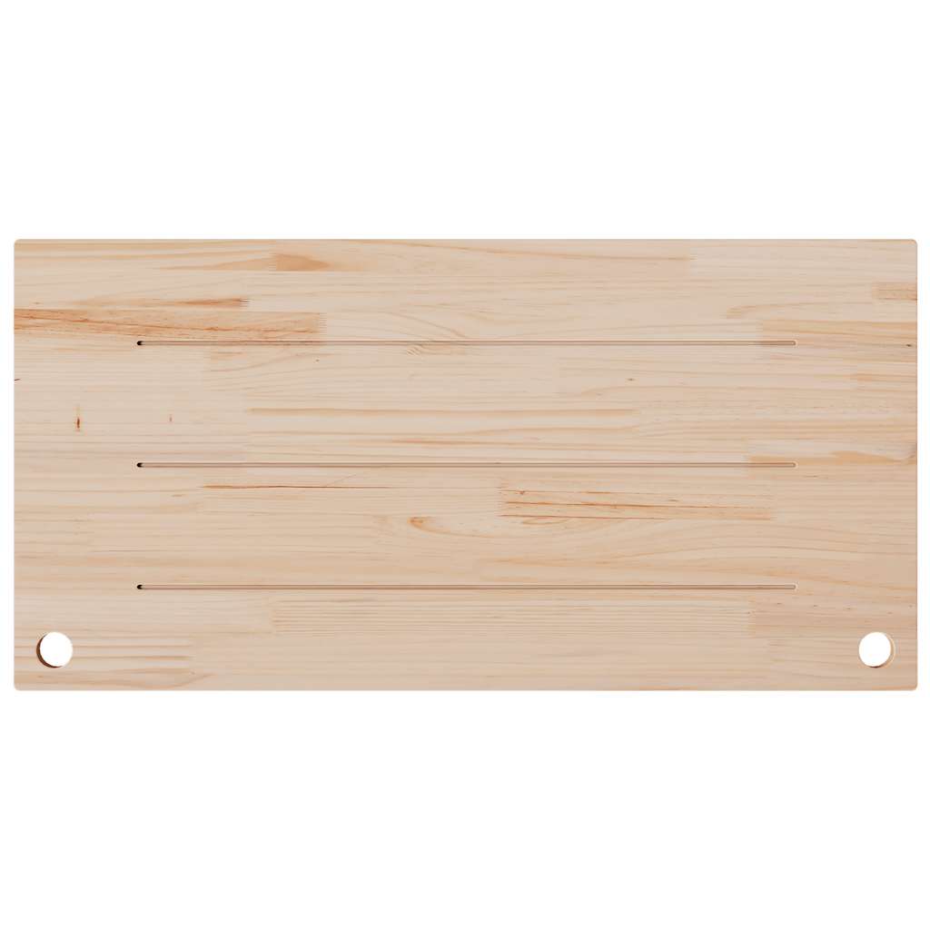 Ploča za radni stol bijela 100x60x2,5 cm od masivne borovine