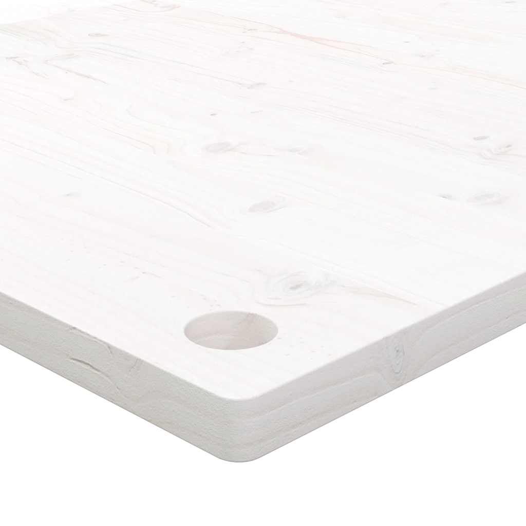 Ploča za radni stol bijela 110x60x2,5 cm od masivne borovine