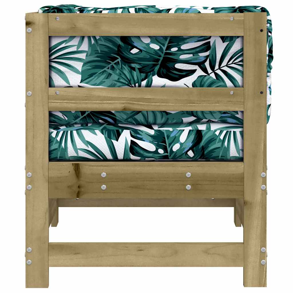 Kutna sofa od impregnirane borovine s jastucima